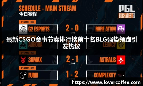 最新CSGO赛事节奏排行榜前十名BLG强势领跑引发热议